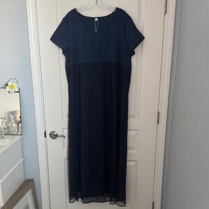 Chic Navy Blue Maxi Dress
